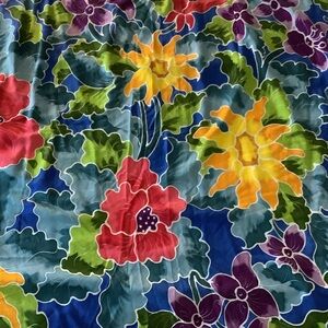 Zizi Batik Floral Wrap Skirt – 100% Rayon – Size L – Made in Indonesia